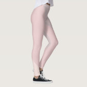 Leggings Couleur en pastel de modèle crème pourpre rose (Droite)