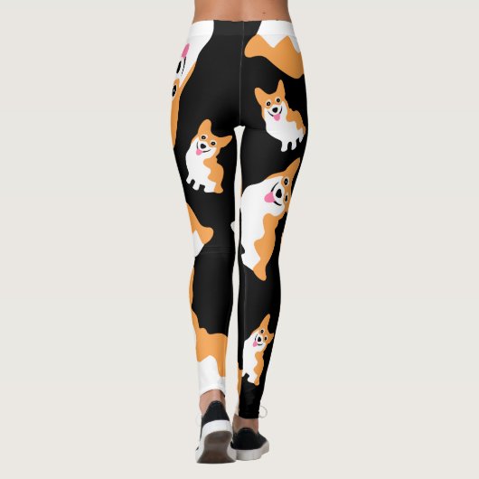 Leggings Couleur faite sur commande mignonne de sourire (Dos)