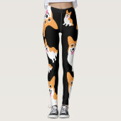 Leggings Couleur faite sur commande mignonne de sourire (Devant)