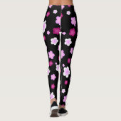 Leggings Couleur fleurie rose pâle Motif (Dos)