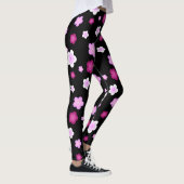 Leggings Couleur fleurie rose pâle Motif (Droite)