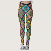 Leggings Couleur folle de Mandala (Devant)