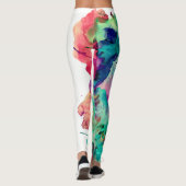 Leggings Couleur, Fou, Tendance, Aquarelle Abstraite Bold (Dos)