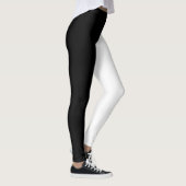 Leggings Couleur fractionnée mi-noir et mi-blanc (Droite)