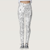 Leggings Couleur Me Dans Motif Fleur Jasmin (Devant)