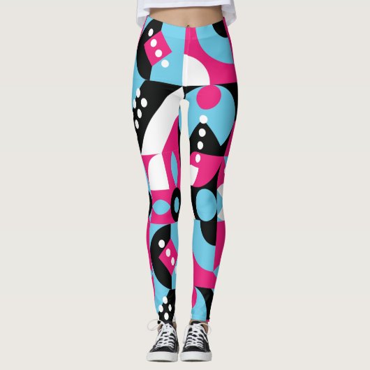Leggings Couleur moderne éclater Géométrique Chef-d'oeuvre (Devant)