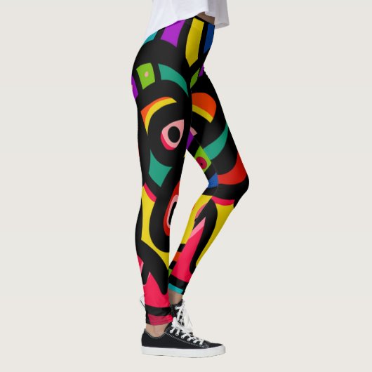 Leggings Couleur multi abstraite moderne (Droite)