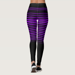 Leggings Couleur noire et violette ou personnalisée triée