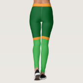 Leggings Couleur ORANGE VERT Combo avec MONOGRAM (Dos)