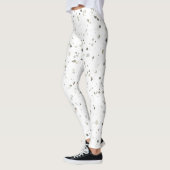 Leggings Couleur personnalisée moderne Motif Terrazzo (Gauche)