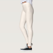 Leggings Couleur Plat blanc fin orange (Gauche)