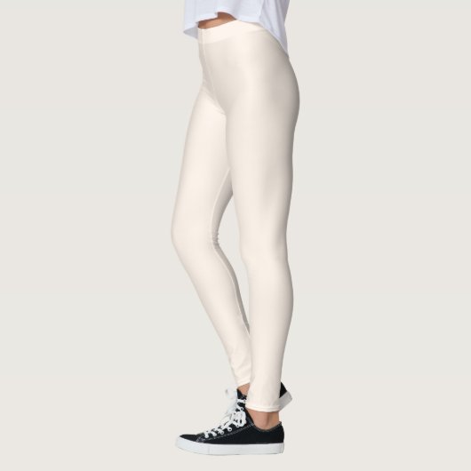 Leggings Couleur Plat blanc fin orange (Gauche)