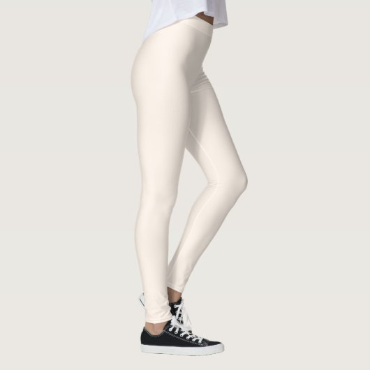Leggings Couleur Plat blanc fin orange (Droite)