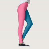 Leggings Couleur rose Bleu Deux Tons Fractionné (Droite)