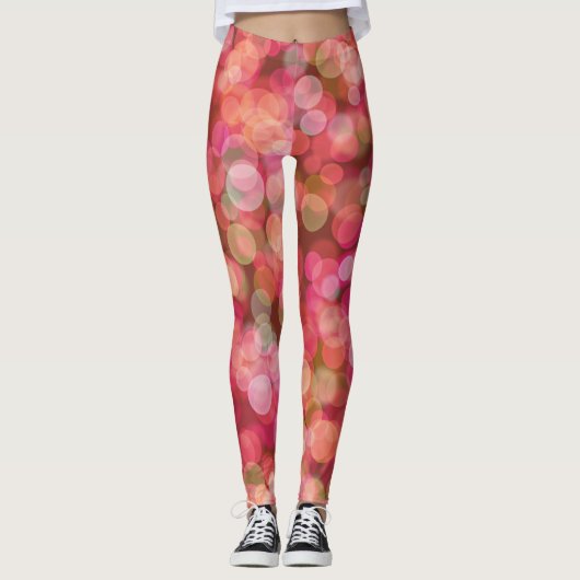 Leggings Couleur rouge flottant (Devant)
