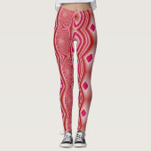 Leggings Couleur rouge moderne tendance "Ratti_Creative_Art (Devant)