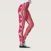 Leggings Couleur rouge moderne tendance "Ratti_Creative_Art (Droite)