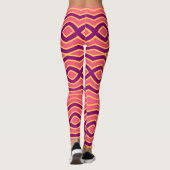 Leggings Couleur rouge "Ratti_Creative_Arts" (Dos)