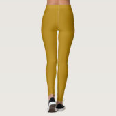 Leggings Couleur Solid Plain Tige Dorée Foncé (Dos)