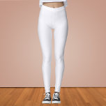 Leggings Couleur solide blanc Fantôme<br><div class="desc">Couleur solide blanc Fantôme</div>