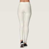 Leggings Couleur solide blanche et crémeuse (Dos)
