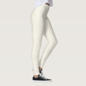 Leggings Couleur solide blanche et crémeuse (Droite)