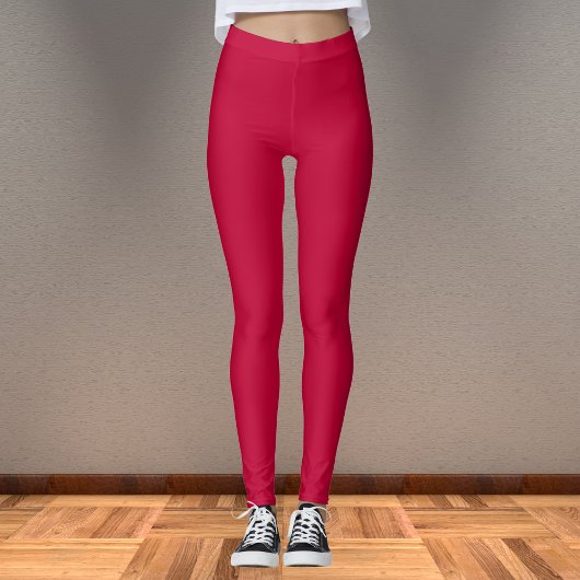 Leggings Couleur solide crème Crimson