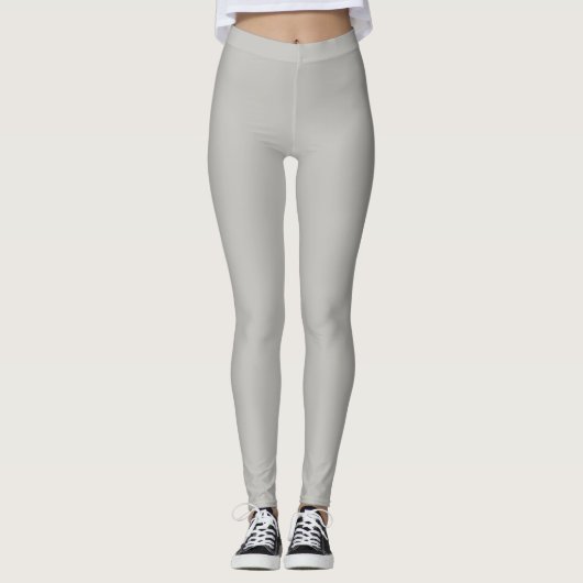 Leggings Couleur solide gris clair (Devant)