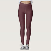 Leggings Couleur solide Maroon profonde (Devant)