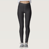 Leggings Couleur solide noire (Devant)