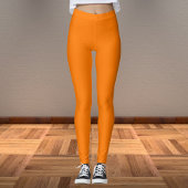 Leggings Couleur solide orange de sécurité