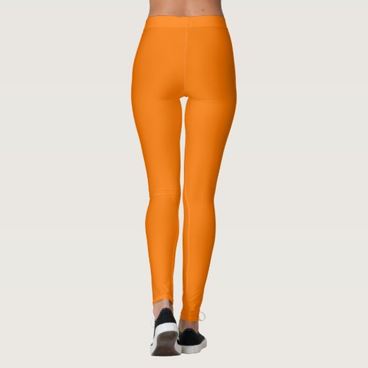 Leggings Couleur solide orange de sécurité (Dos)