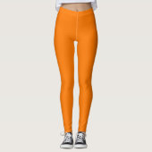Leggings Couleur solide orange de sécurité (Devant)