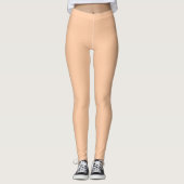 Leggings Couleur solide profonde Peach (Devant)