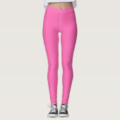 Leggings Couleur solide rose chaud (Devant)