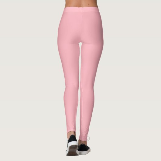 Leggings Couleur solide rose clair (Dos)