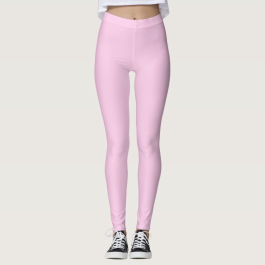 Leggings Couleur solide Rose classique (Devant)