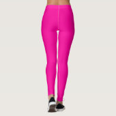 Leggings Couleur solide rose néon (Dos)
