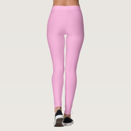 Leggings Couleur solide rose pâle (Dos)