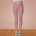 Leggings Couleur solide Rose poussiéreux<br><div class="desc">Couleur solide Rose poussiéreux</div>