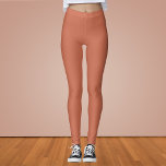 Leggings Couleur solide rouge cuivre<br><div class="desc">Couleur solide rouge cuivre</div>