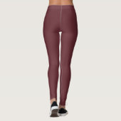 Leggings Couleur solide rouge vin profond (Dos)