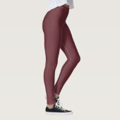 Leggings Couleur solide rouge vin profond (Droite)