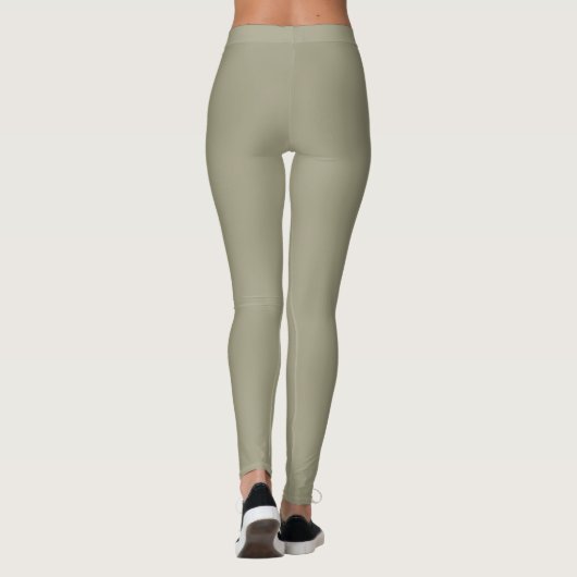 Leggings Couleur solide Sage sec (Dos)
