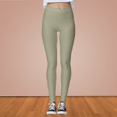 Leggings Couleur solide Sage sec