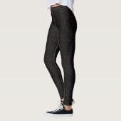 Leggings Couleur solide texturée noire (Gauche)