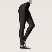 Leggings Couleur solide texturée noire (Droite)