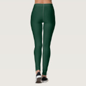 Leggings Couleur solide vert foncé (Dos)