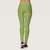 Leggings Couleur solide verte à citron vert moyen (Dos)