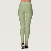 Leggings Couleur solide verte de couleur de sable (Dos)